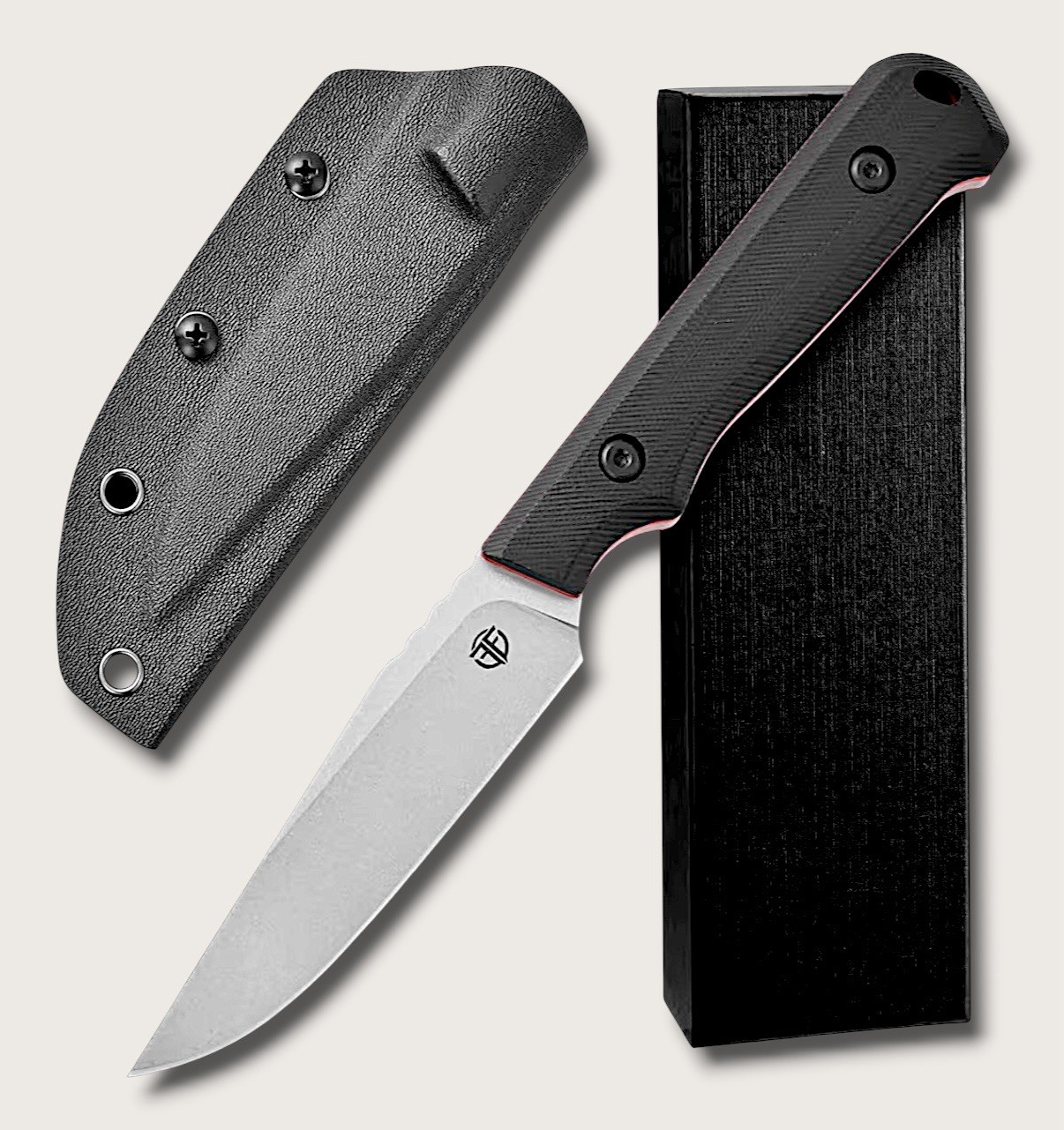 DC53 Fixed Blade Knife Full Tang 3.9” G10 Handle w Kydex Sheath EDC