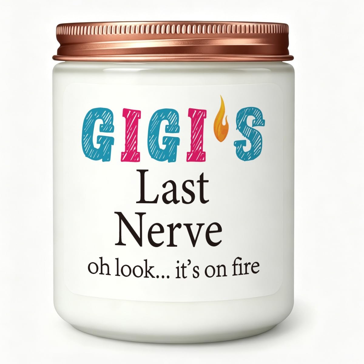 Gigi Gifts Novelty Lavender Scented Soy Candle Gift Funny Grandmother White
