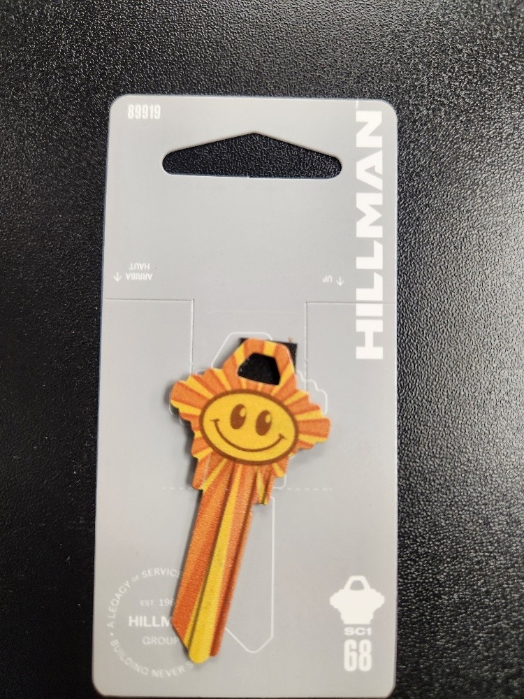 SMILEY PRINTED SCHLAGE SC1 KEYBLANK - READ DETAILS BELOW
