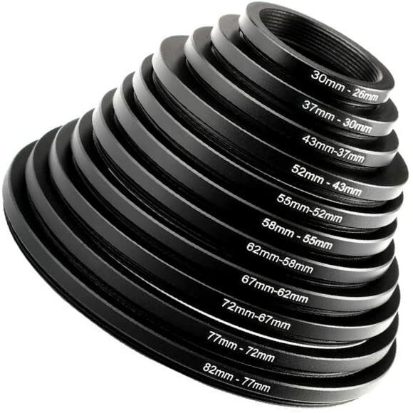 K&F Concept 11pcs/Set Lens Filter Step Down Adapter Ring Kit for DSLR Camera