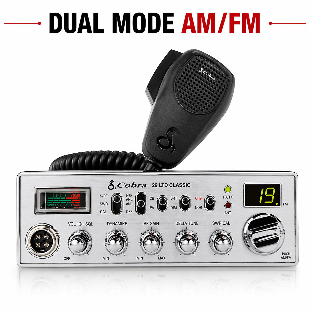 Cobra 29 LTD Classic AM/FM CB Radio - 40 Channels Adjustable Receiver 2023 Model