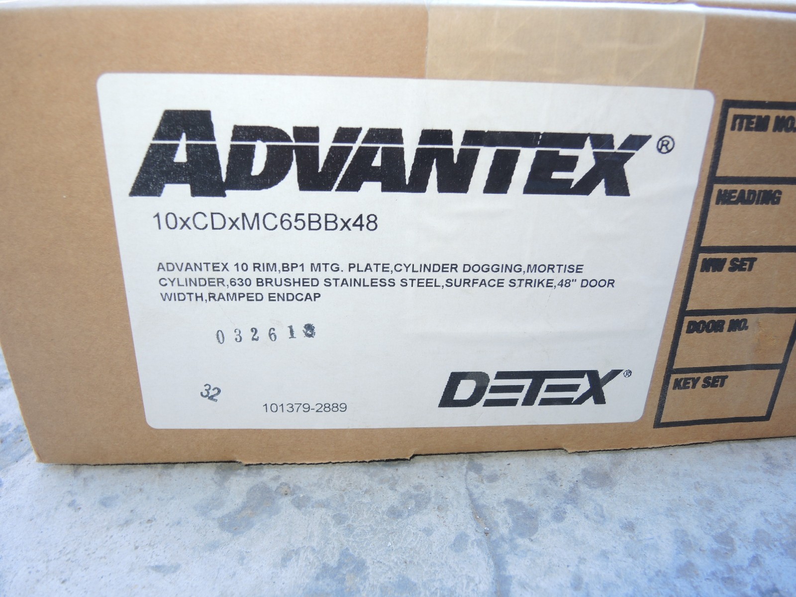 Detex ADVANTEX 10xCDxMC65BBx48 Emergency Exit Alarm Open Box  not complete PARTS