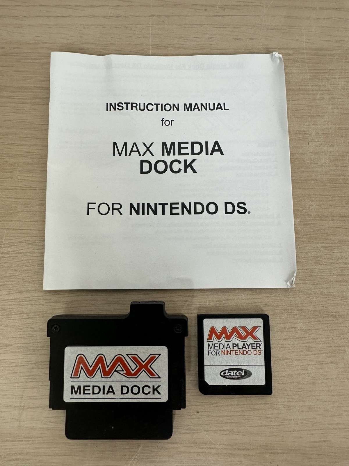 Datel Max Media Dock & Max Media Player For Nintendo DS w/ Manual