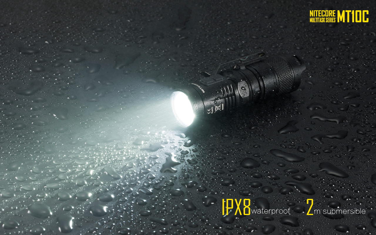 NITECORE MT10C 920lm Tactical Red & White Flashlight with Rechargeable Battery