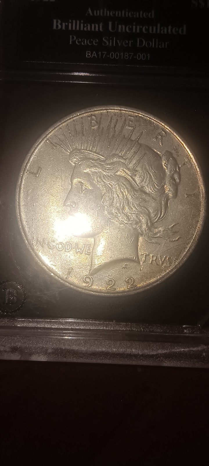 Authenticated 1922 Brilliant Uncirculated Peace Dollar Errors