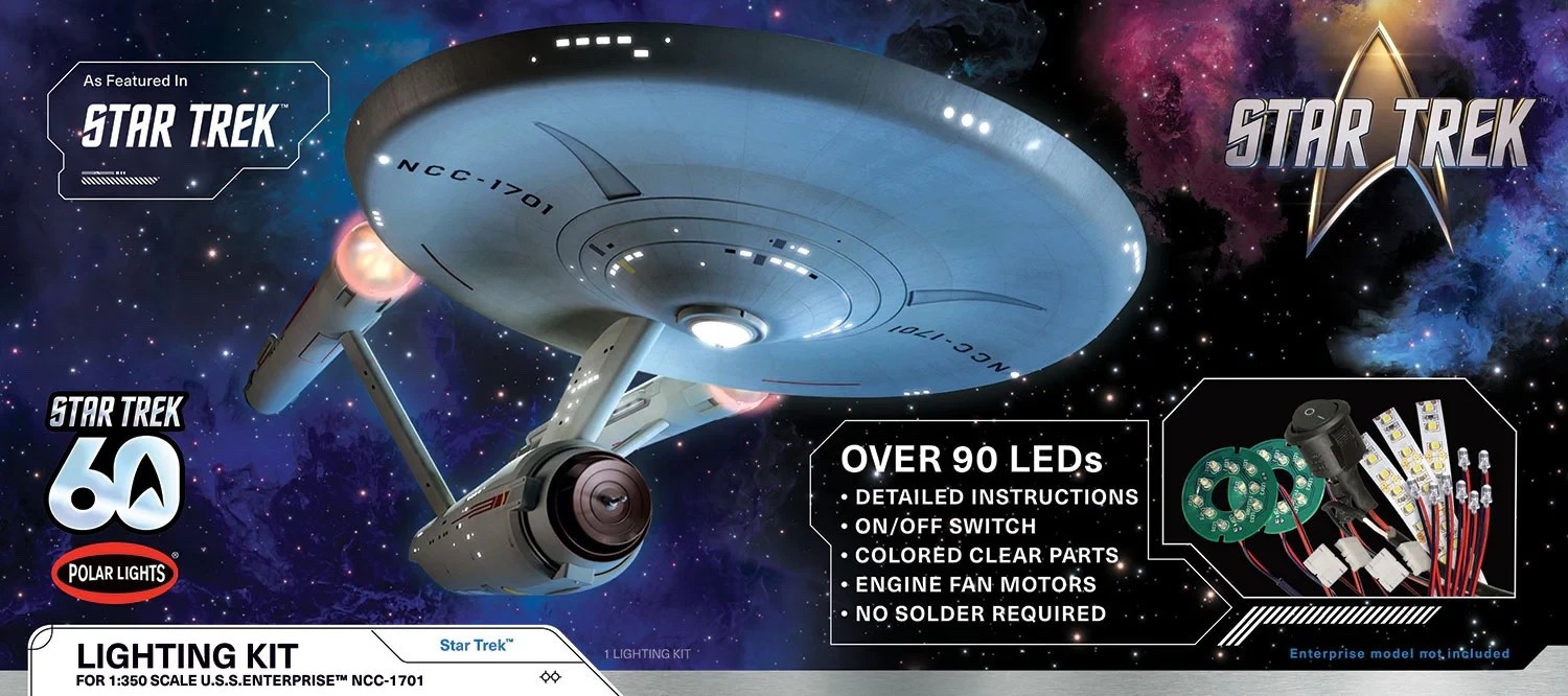 Star Trek - TOS  USS Enterprise 1701 - 60th Lighting Kit MKA076 By Polar Lights