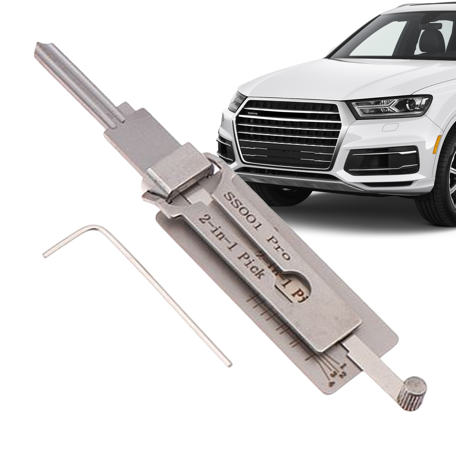 Key Decoder 2 In 1 Portable Lock Picking Set Hook And Pickup Tool Kit Ergonomic