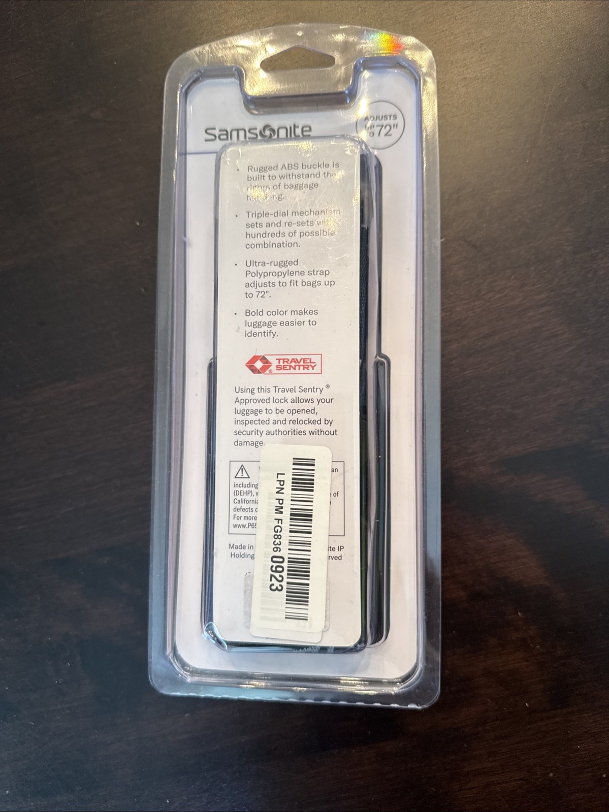 Samsonite Travel Sentry Luggage Strap