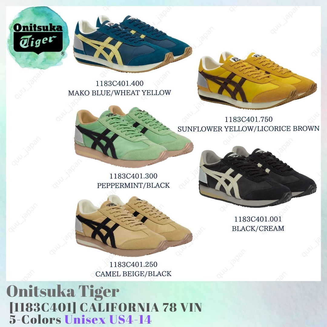 Onitsuka Tiger CALIFORNIA 78 VIN 1183C401 5-Colors Unisex US4-14 NEW