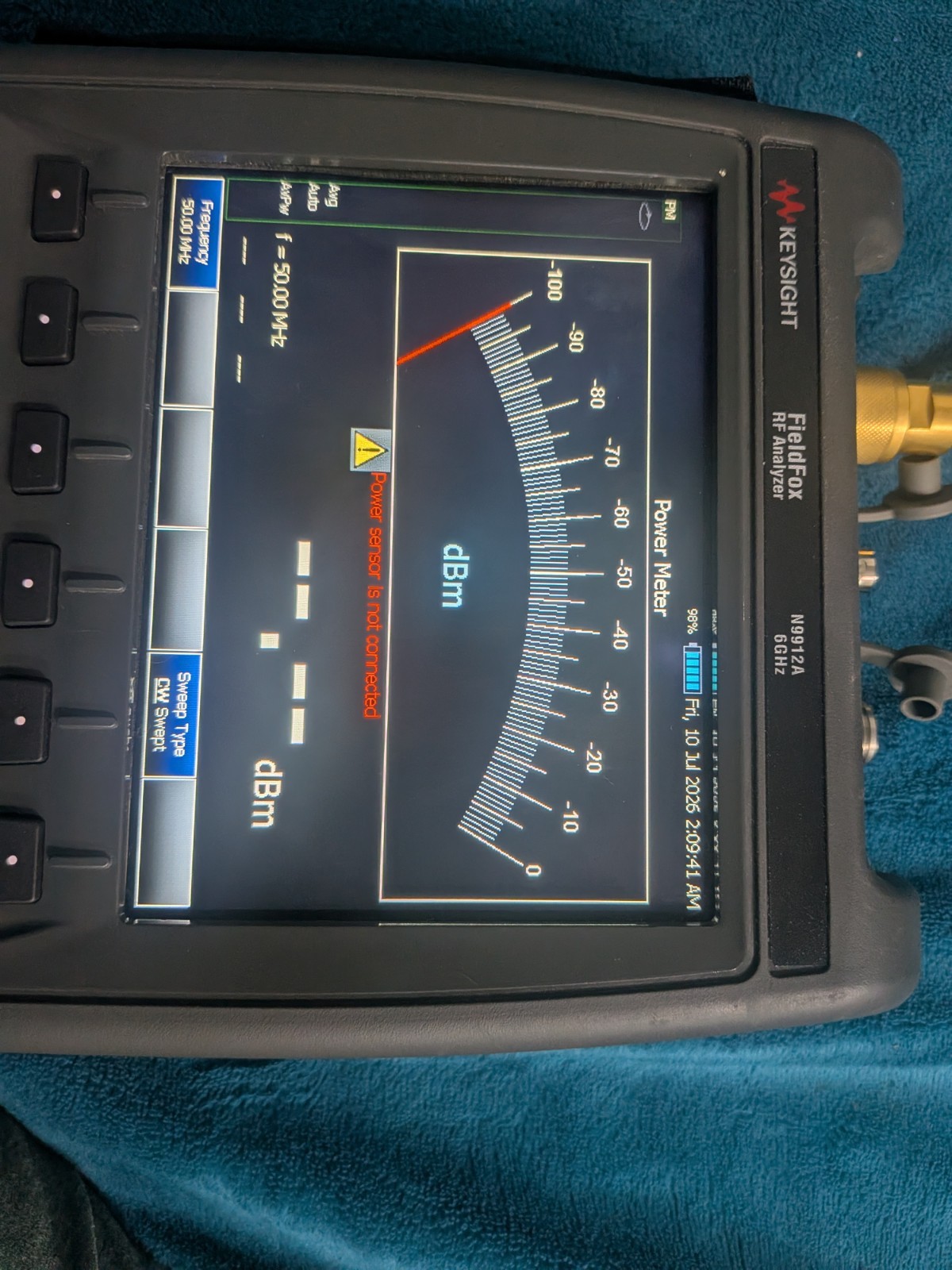Keysight Agilent Fieldfox N9912A Spectrum Analyzer Generator VNA Meter Cpu2 Cald