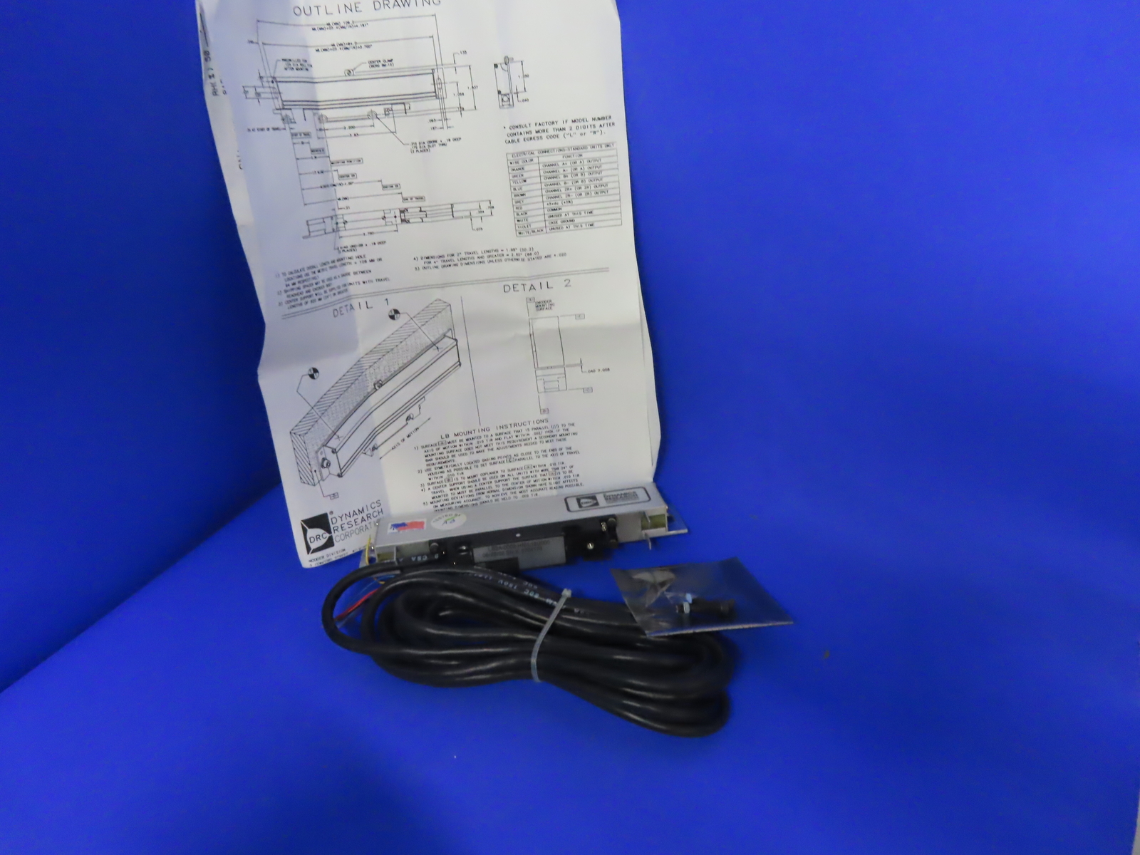 NEW DYNAMICS RESEARCH ENCODER LINEAR LB2A-0002-HN-L12U000 1YEAR WARRANTY