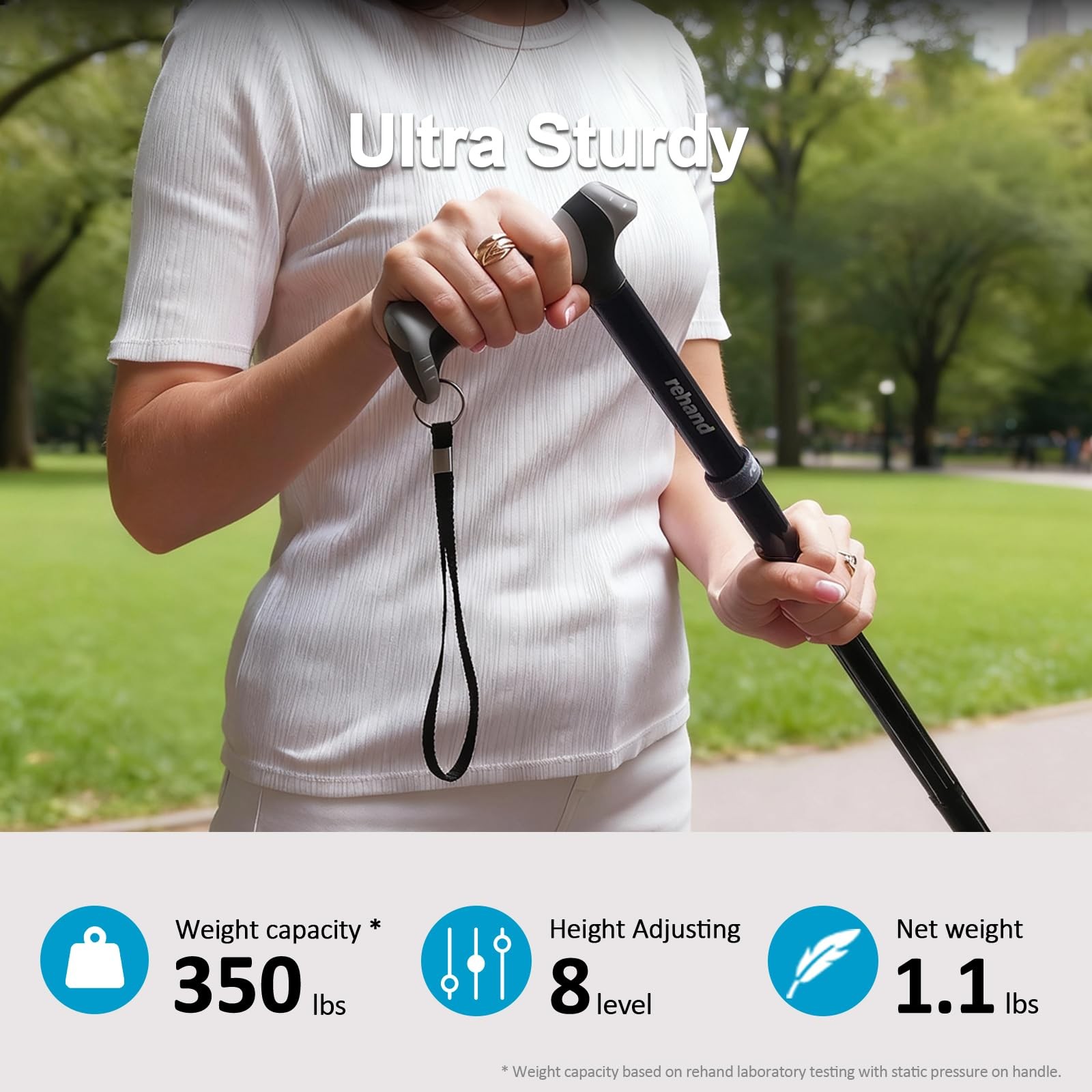 REHAND Walking Cane - Foldable, Adjustable, Collapsible Walking Canes for Men &