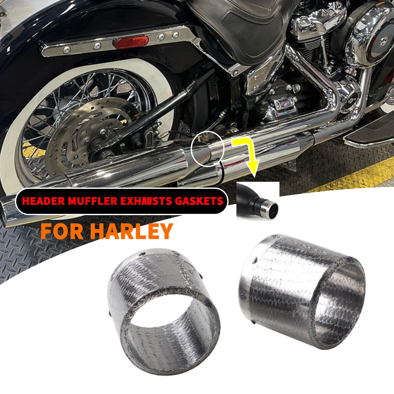 Header Muffler Exhausts Gaskets Fit For Harley Forty Eight Fat Boy Sport Glide