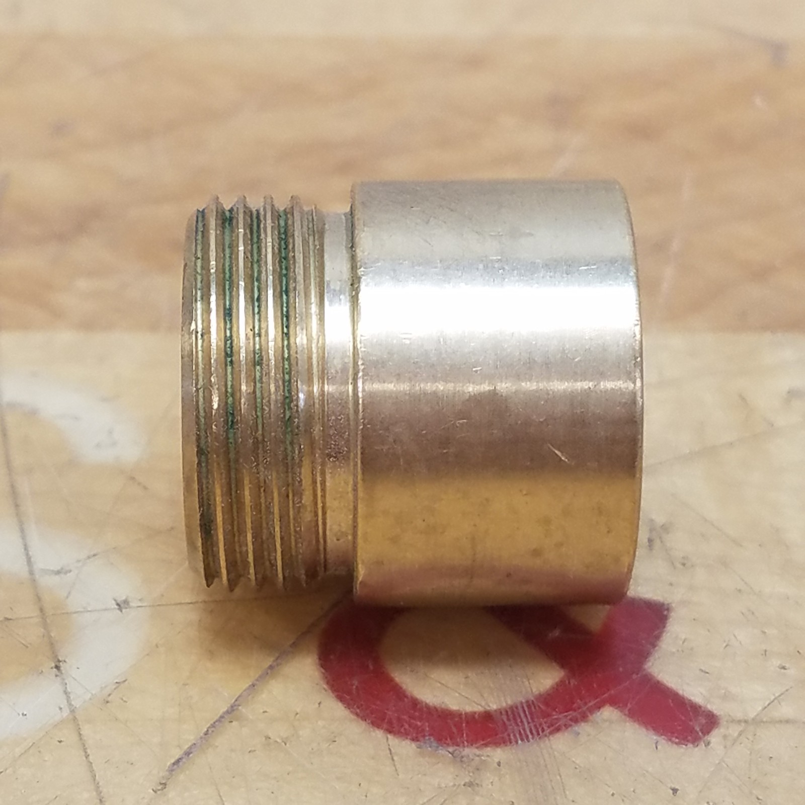 15/16-16 Bronze Nut, Lefty Internal Thread, 1" Diameter, 1" Length - NEW