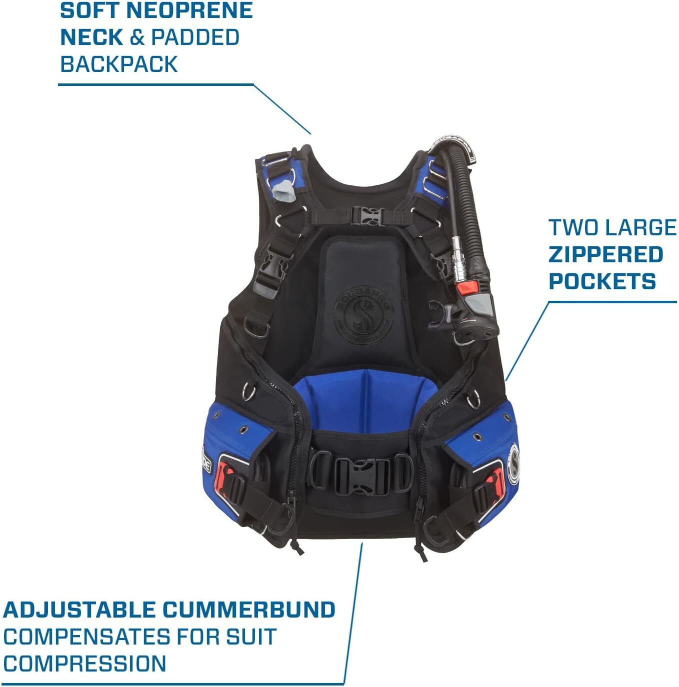 ScubaPro Glide AIR2 BCD, Blue, XL