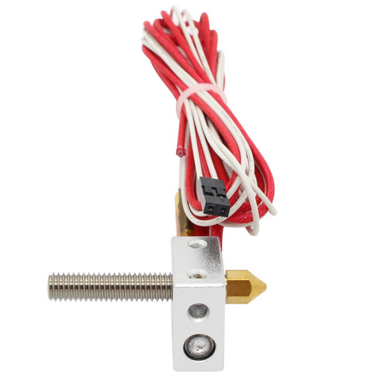 3D Printer MK8 Assembled Extruder Hotend Kit 1.75 to 0.4mm Nozzle Heating Block