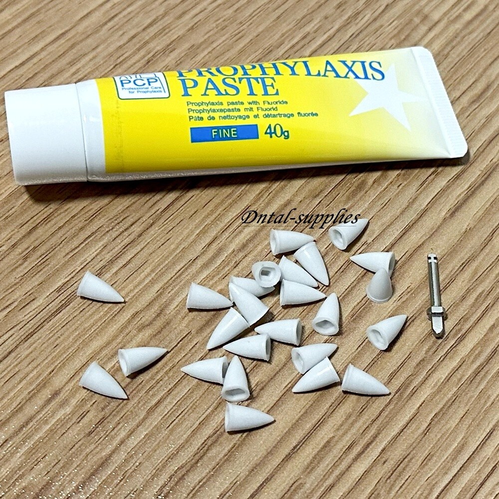 Dental Prophy Paste Regular/Fine Grit Prophylaxis Tooth Polishing Paste+Polisher