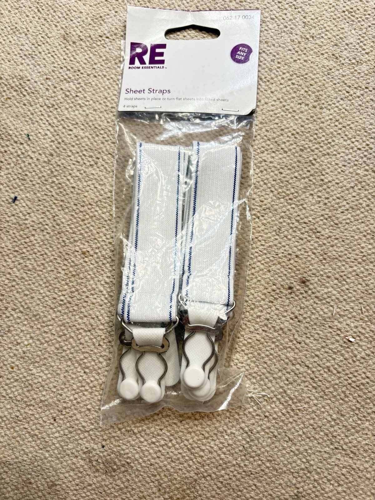 Room essentials Sheet Straps 4 Pack Elastic Corner Extenders New In Package