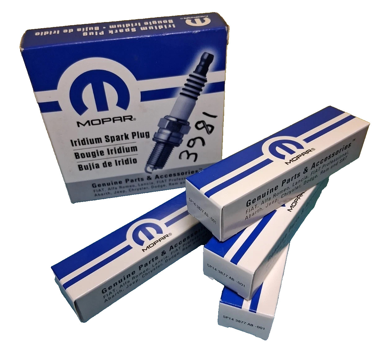 4 PACK* Genuine Mopar Spark Plugs SP143877AB