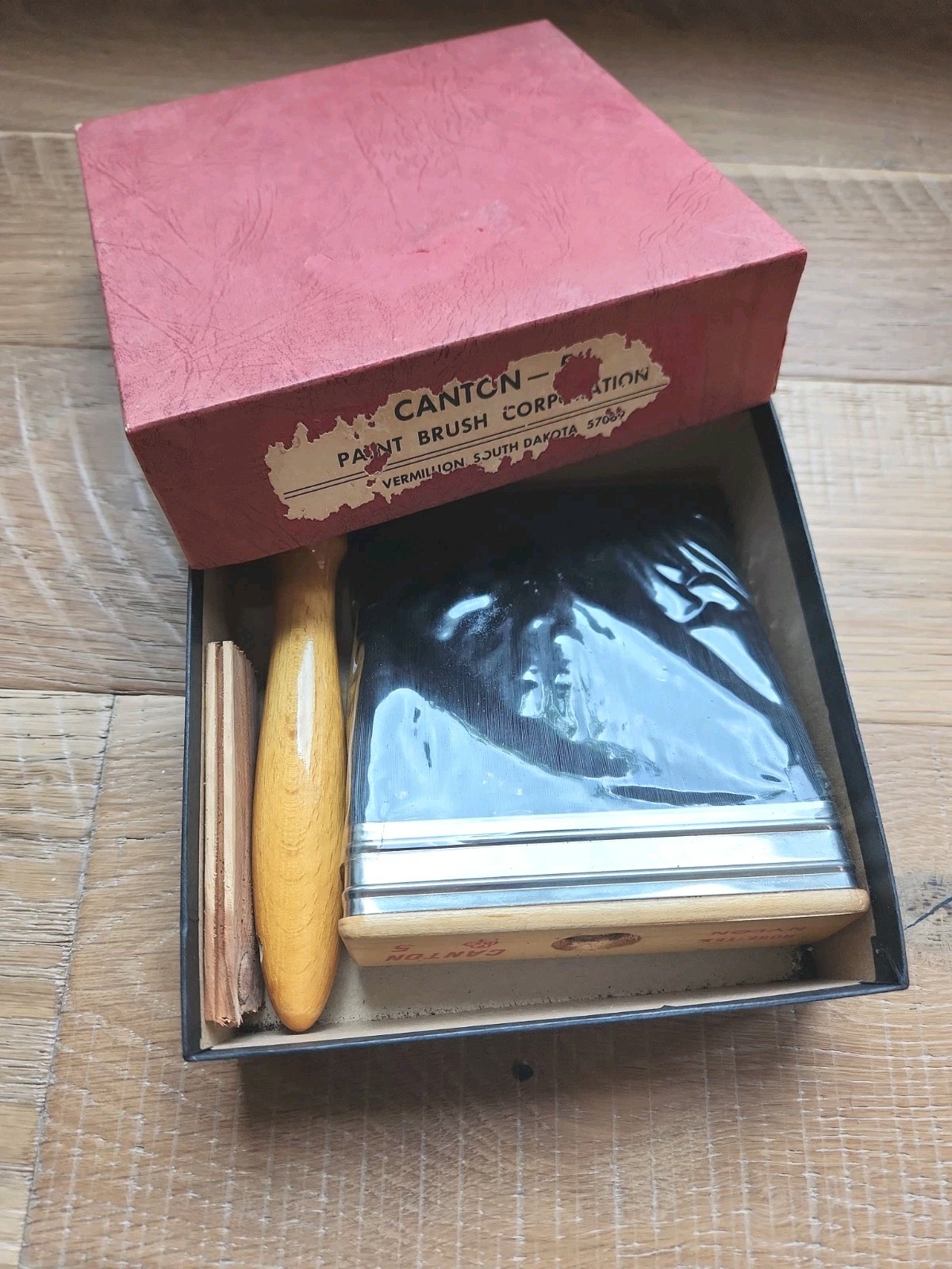 NOS Canton Rose-Tex Nylon 5" Paint Brush in Original Box Unused