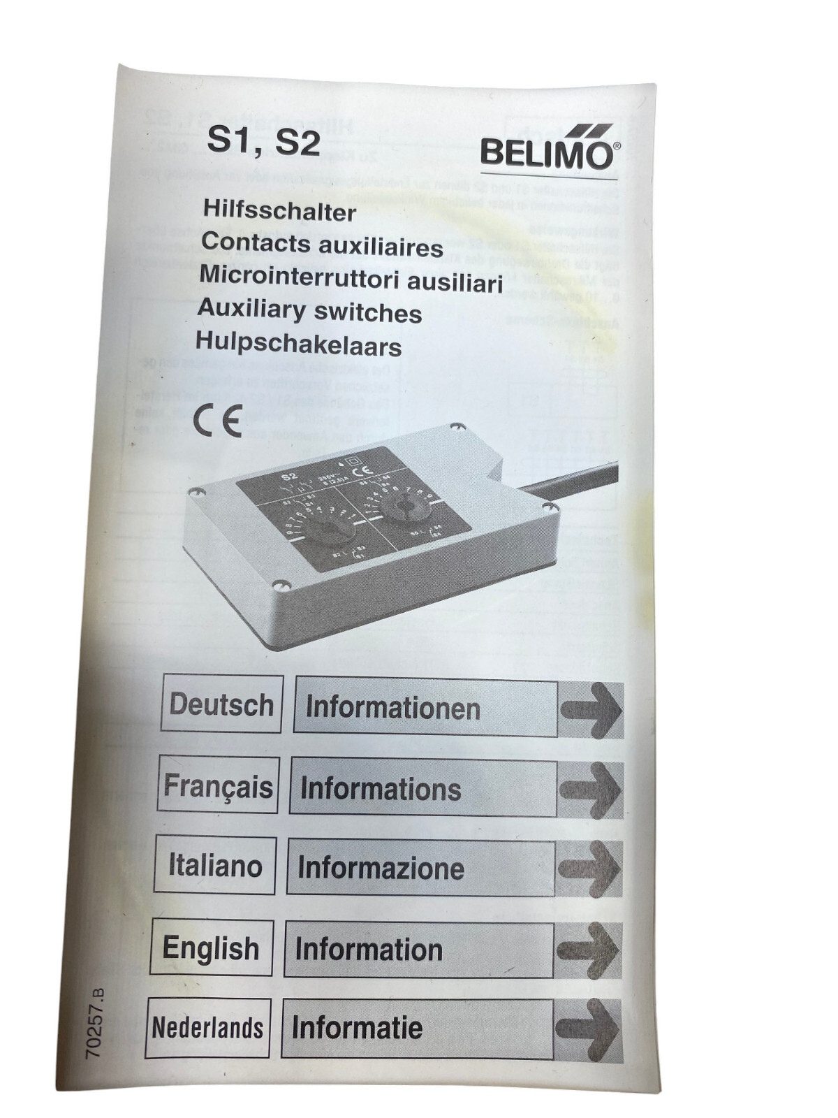 Belimo S2 auxiliary switch auxiliary switch 49317