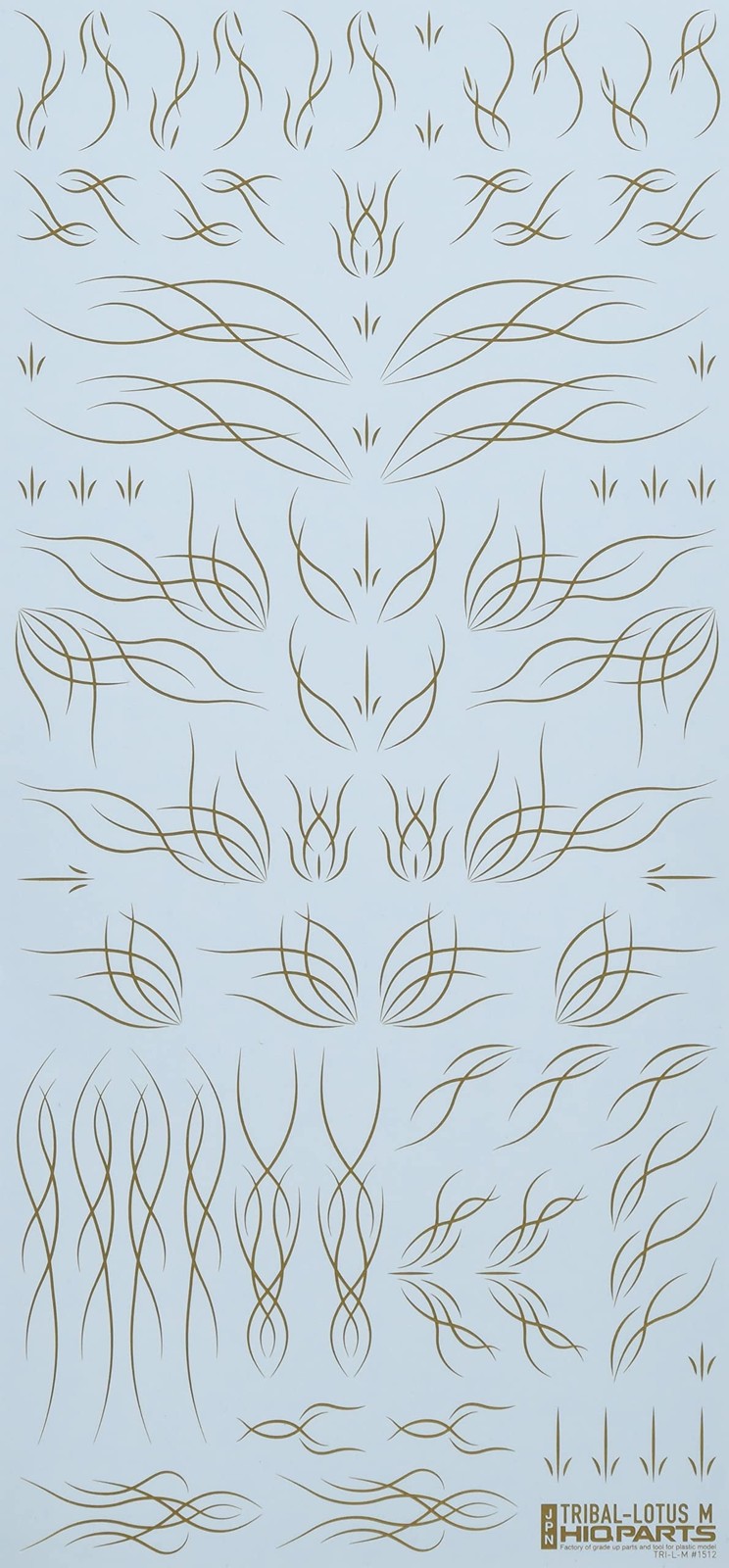 HiQparts Gold Tribal Lotus M Decal (1 Piece) TRI-L-M-GLD
