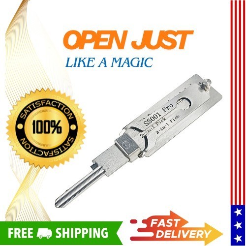 2-in-1 Stainless Steel Key Decoder SS001 PRO Lock Decoder Repair Tools
