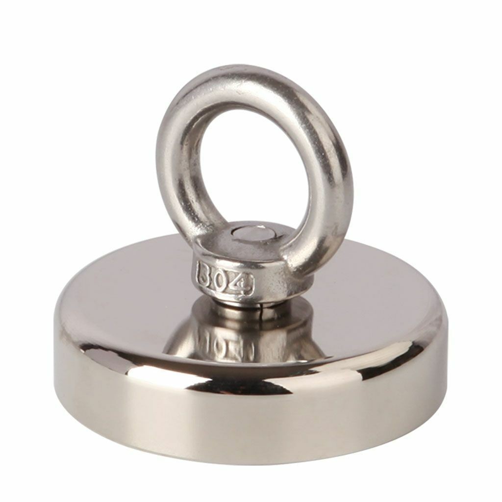 400LBS Neodymium Fishing Magnet Pulling Force Super Strong Round Rare Earth Hook
