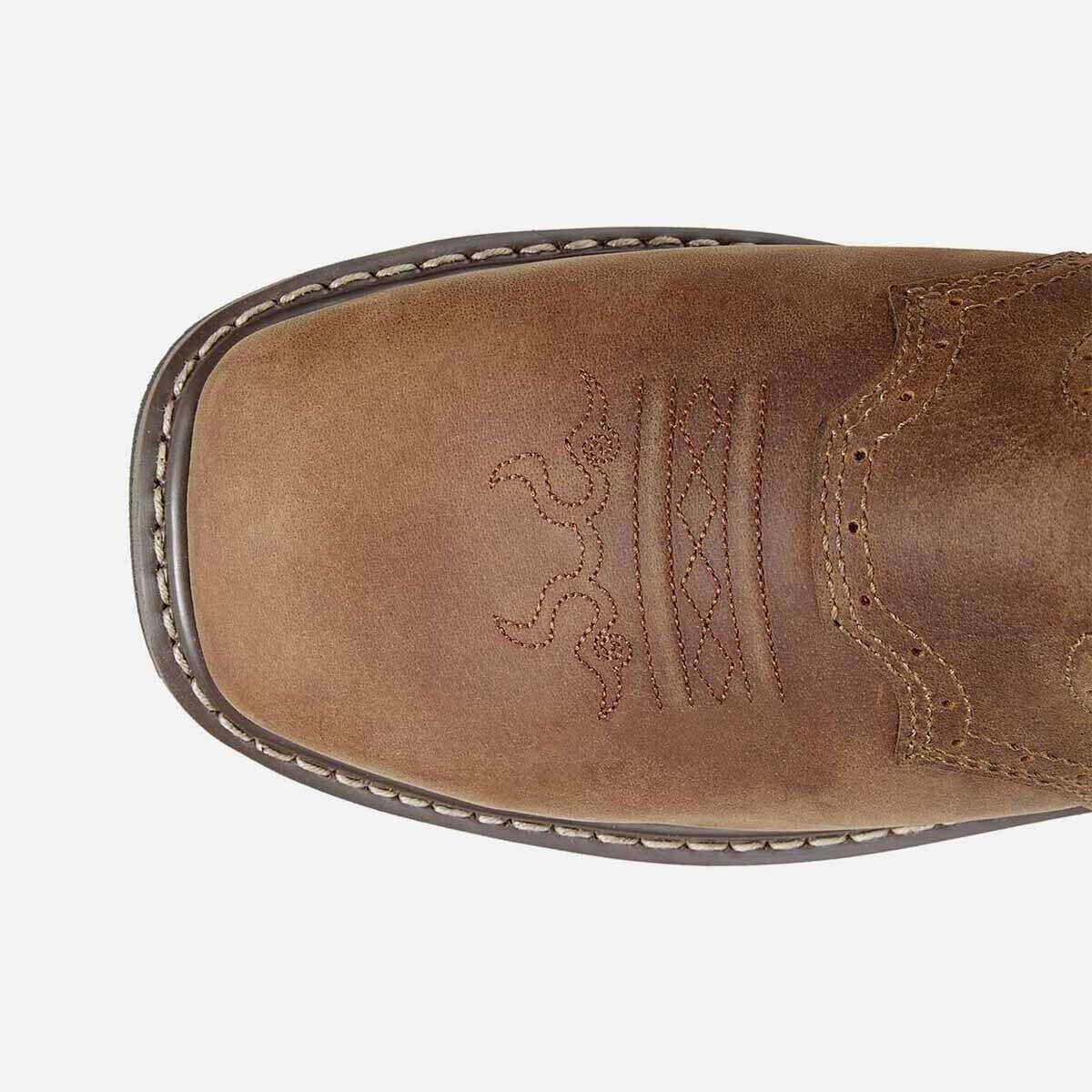 NINGO Steel Toe Work Boots for Men, Waterproof Square Toe Cowboy Boots Slip on,