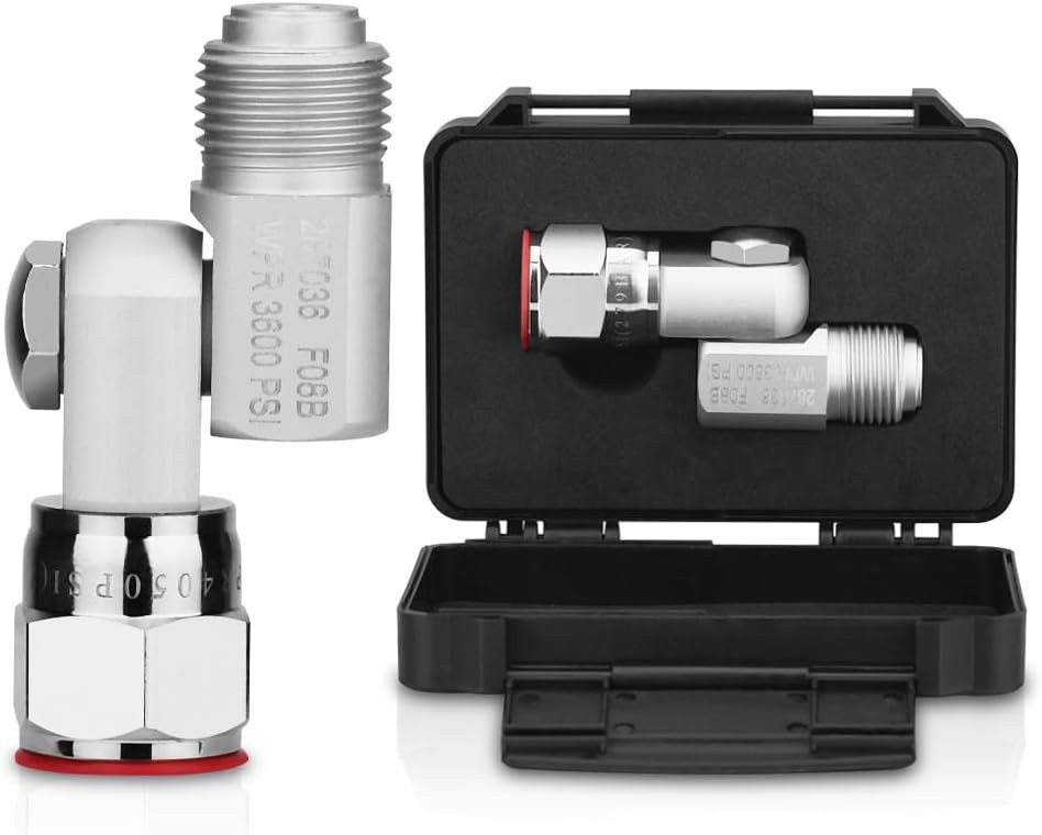Airless Paint Spray Gun Swivel Joint Set, 287036 7/8 Inch 180 Degree silvery