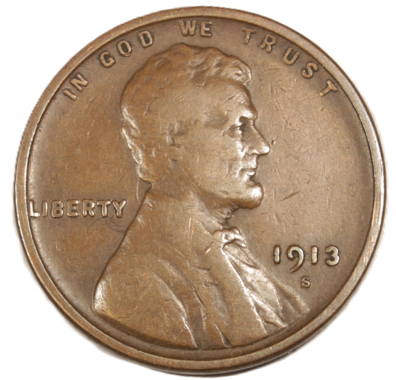 1913 S  Lincoln cent - SVN714