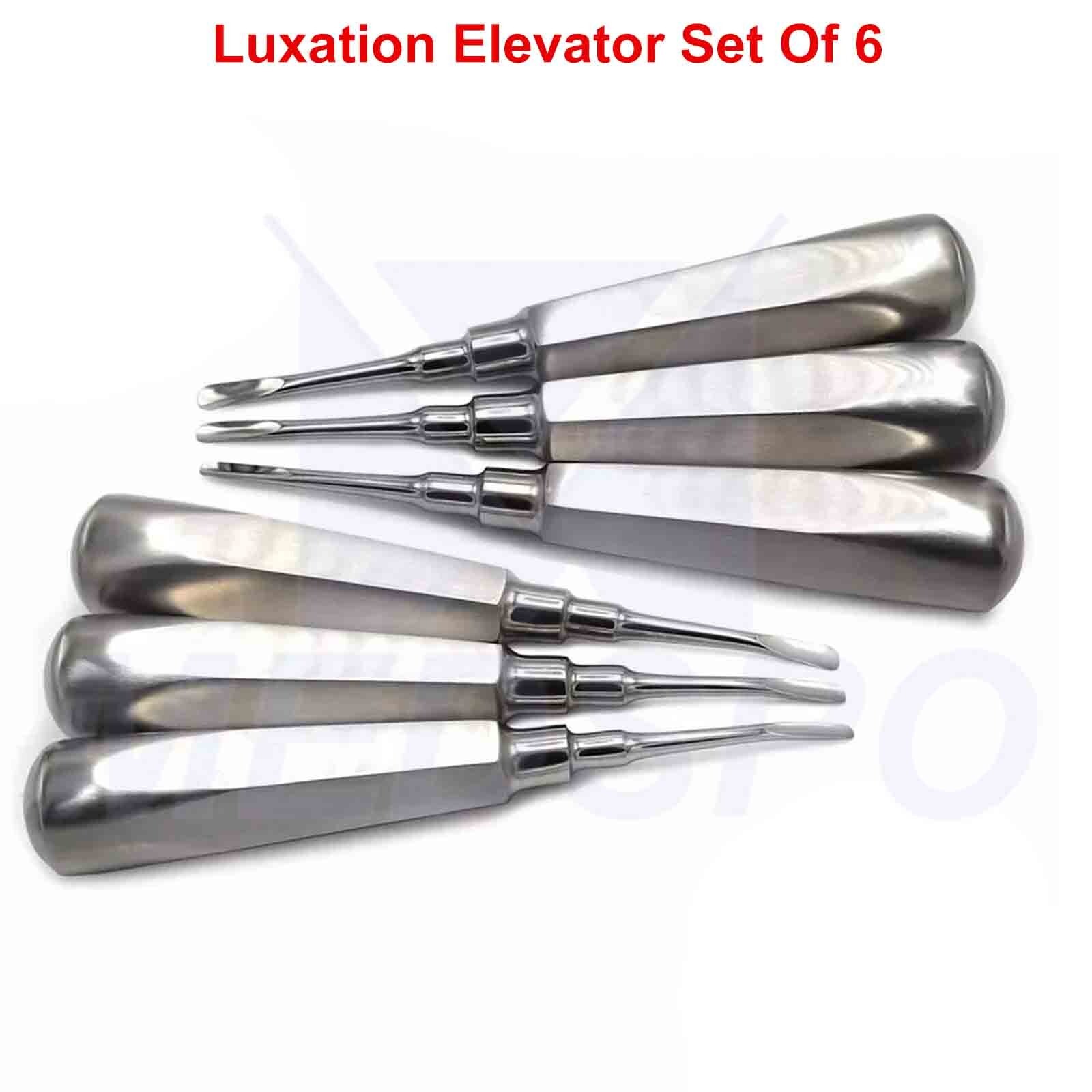 Dental Luxation Elevator Set Of 6 Oral Surgery Tooth Extraction Instruments CE