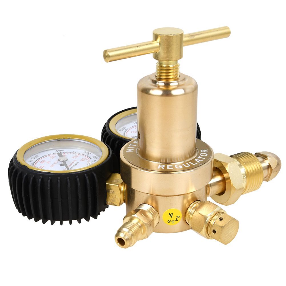 Nitrogen Regulator Pressure Control Valve Double Gauge CGA580 Inlet Thread 1/4"