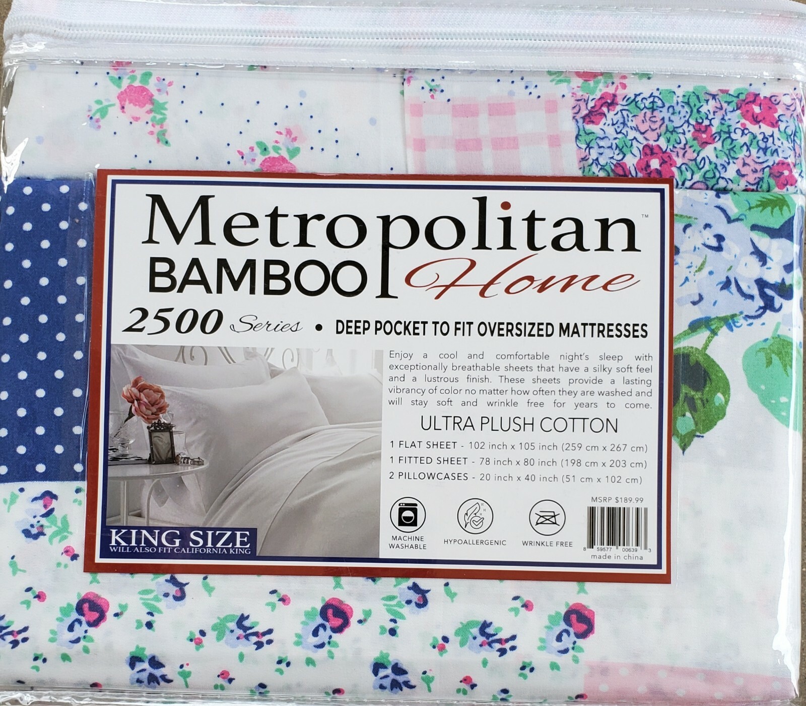 King Size Metropolitan Bamboo 4pc Sheet Set