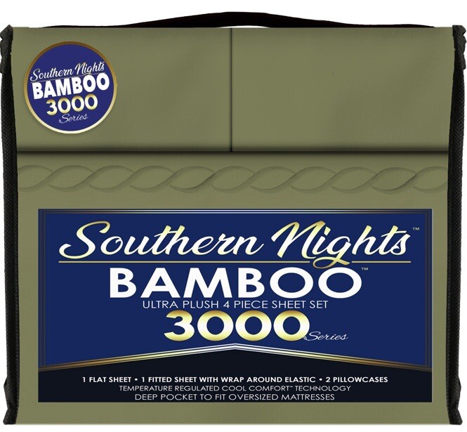 Southern Nights Bamboo 3000 4pc Sheet Set King Size