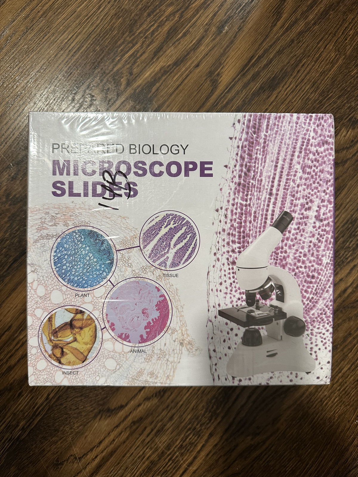 Microscope Slides, Set of 100 from Prepared Biology, Sealed Box