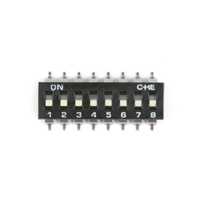 SMD DIP Switch 2.54mm Pitch DIP DIL Switch SPST Gold-plated 1 ~ 8P Toggle Switch