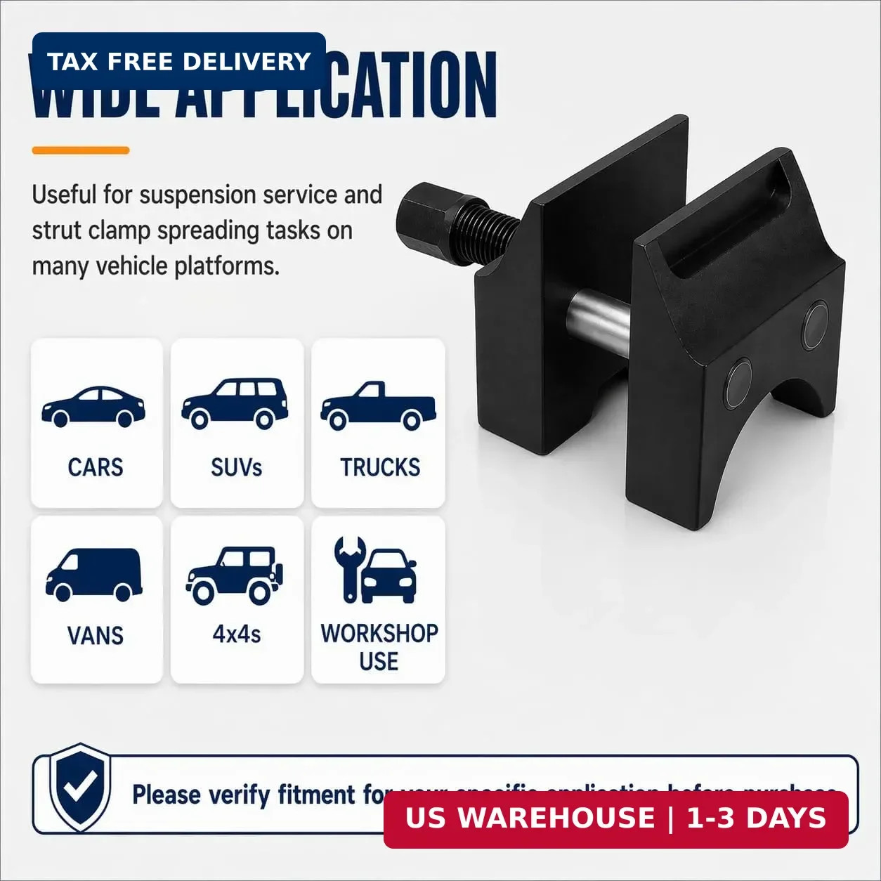 Strut Spreader Tool, Universal Suspension Steering Knuckle Spreader Tool, Dual-E