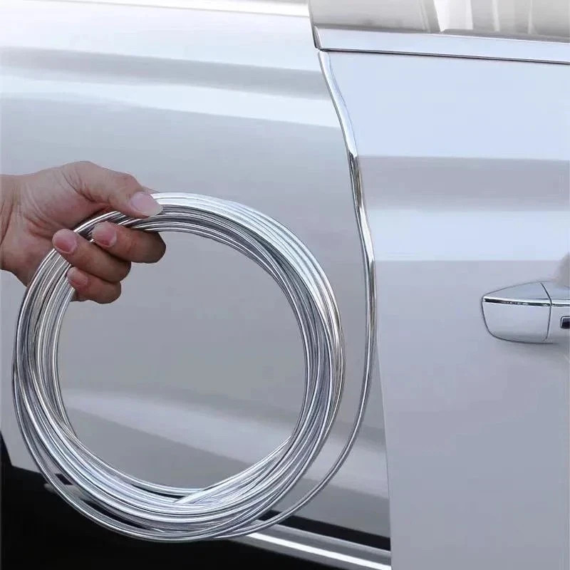 20FT Car Chrome Moulding Trim Strip Auto Door Edge Scratch Guard Protector Cover