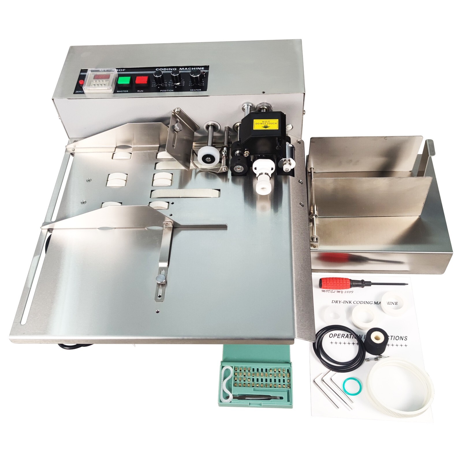 110V Continuous Date Coding Machine Ink Wheel Coding Machine for Package Printi
