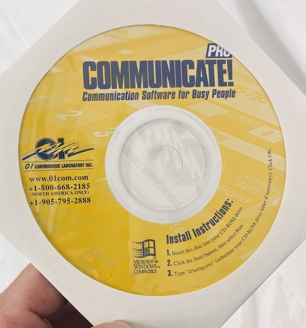 Communicate! Pro 2.0 Sealed CD w/ User Guide Win 95 NT Fax Voice Software NOS