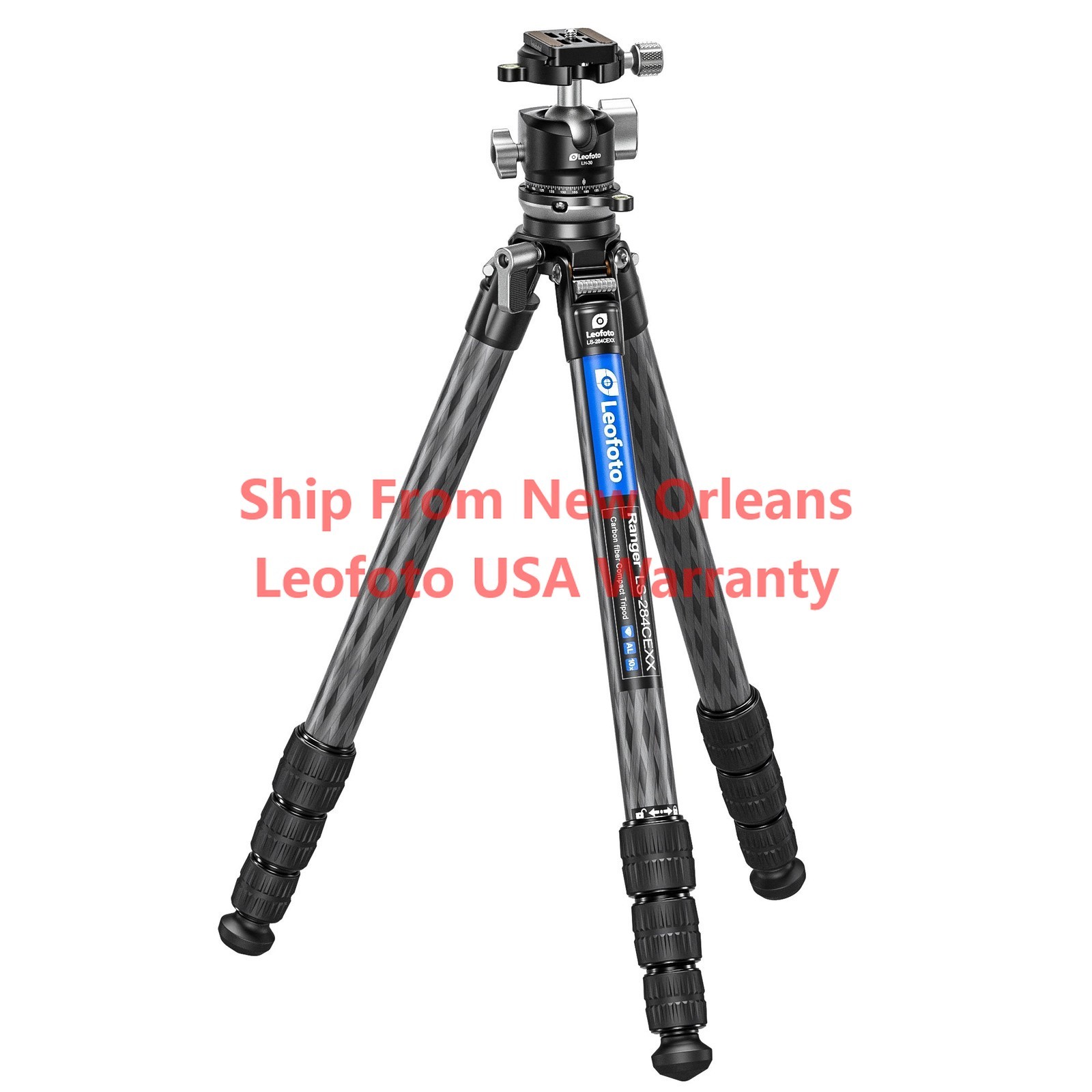 Leofoto LS-284CEXX Tripod w Integrated Leveling Head Ballhead LS-284CEXX+LH-30