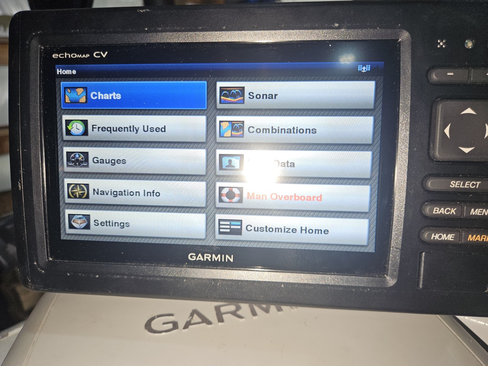 Garmin ECHOMAP 74cv GPS Chartplotter/ Fishfinder Head Unit with Cover