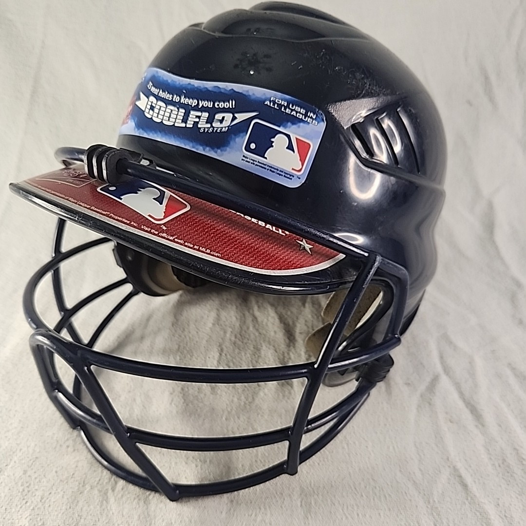 Helmet Rawlings Coolflo Molded Youth Batting With Face Guard Black 6 1/2 - 7 1/2