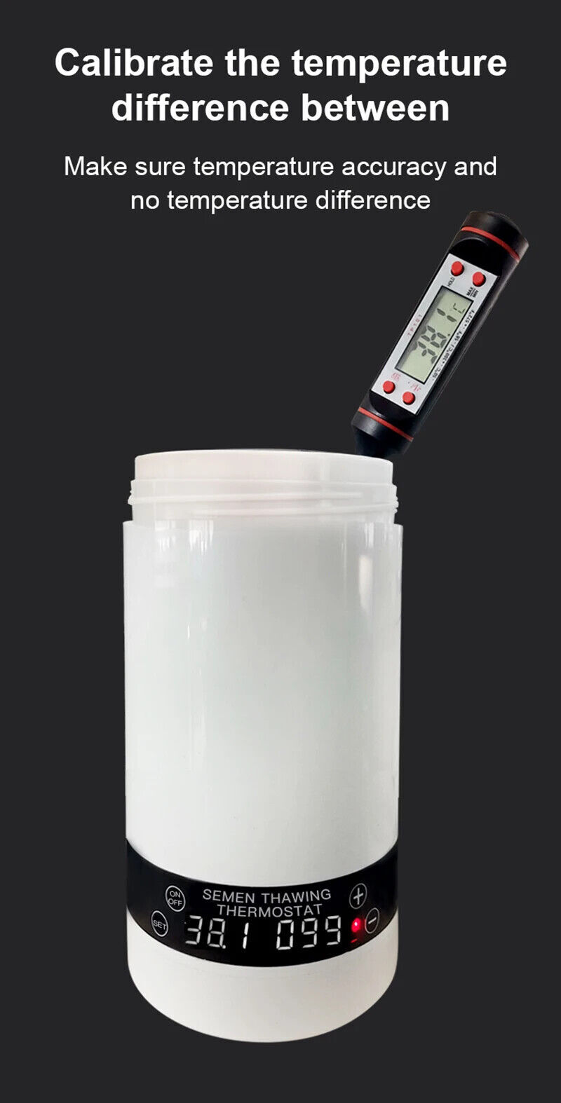 600ML Cattle Frozen Sperm Thawing Cup Boar Artificial Insemination Sperm Collect
