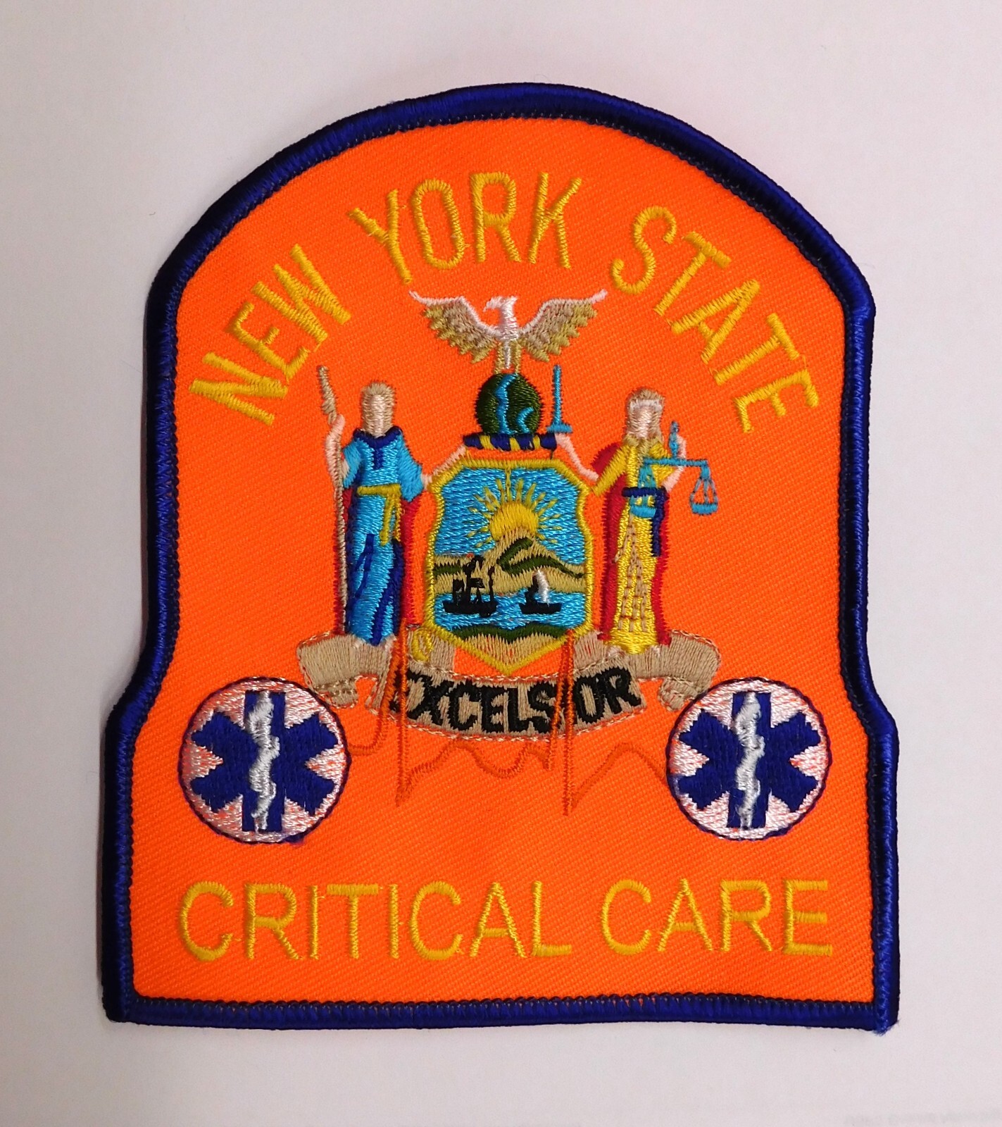 NY New York State Critical Care EMT Medical Fire Police patch - NEW! *Clothback*