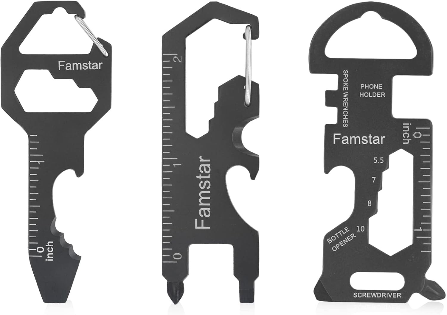 Keychain Multi-tool 3Pack Metal Pocket Tool Portable No rust Wrench for Screw,ru