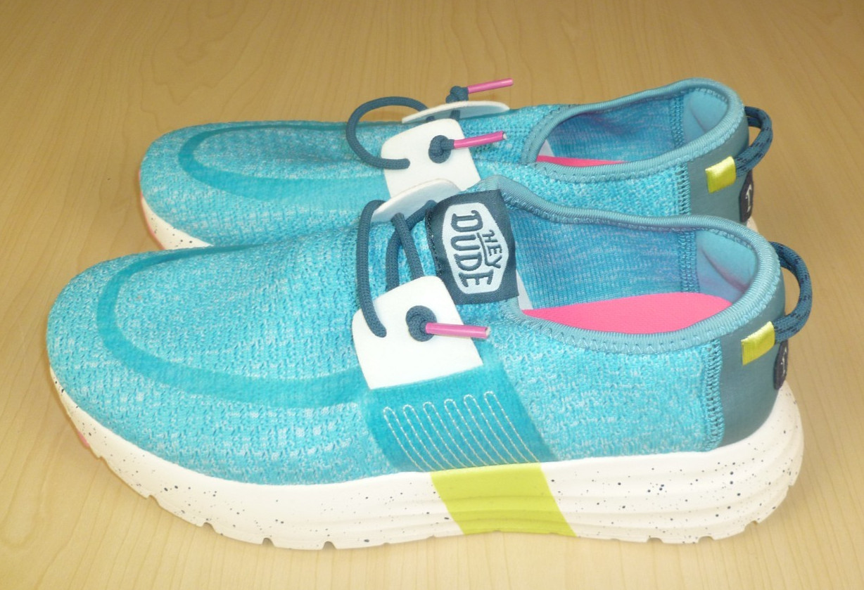 Hey Dude Sirocco Active Women's Casual Sneakers Shoes Teal And Pink Sz 8