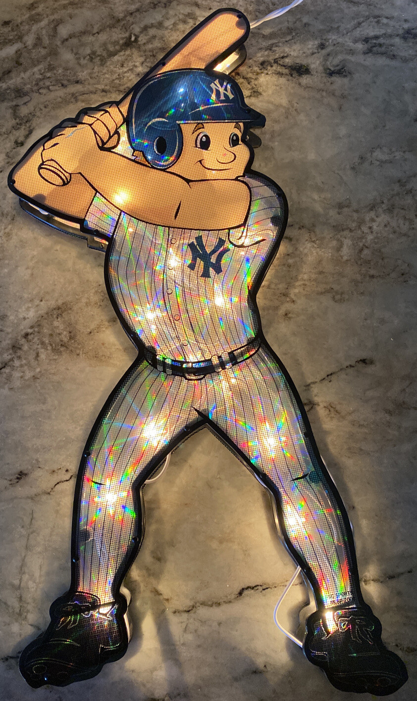New York Yankees All-Star Lights Up Window Yard Lawn Art Figure Christmas Sign