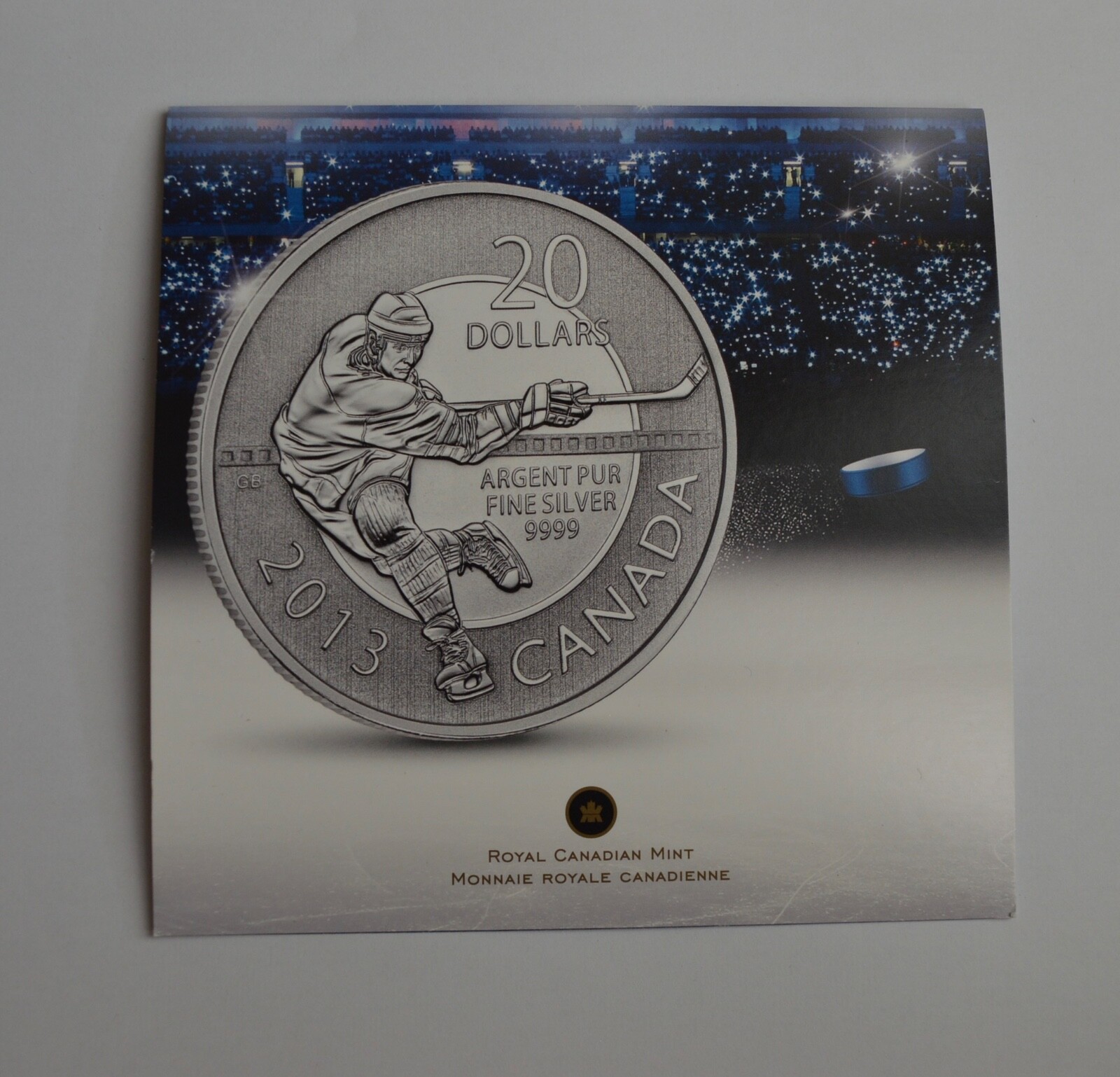 2013 Canada Ice Hockey Uncirculated Fine Silver $20 Dollars Pack